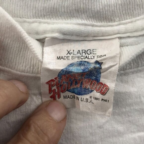 Vintage Planet Hollywood Mens Reno T-Shirt XL Short Sleeve White Graphic Tee Y2K - Picture 3 of 9